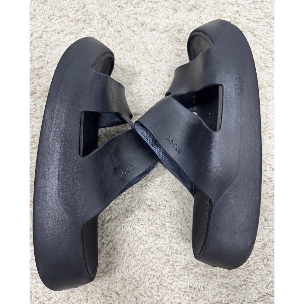 Crocs Womens Getaway Chunky Platform Sandal Flip Flop Size 10 Black Comfort Y2K - Picture 9 of 10